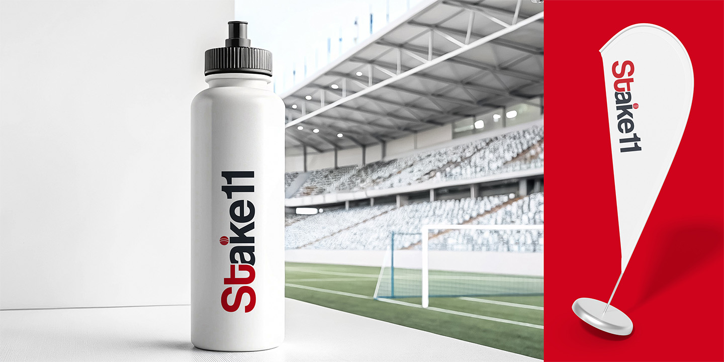 Banner Standy mockup slide from Stakes 11 branding presentation by 4K Media Marketing – Digital Marketing Company in Indore