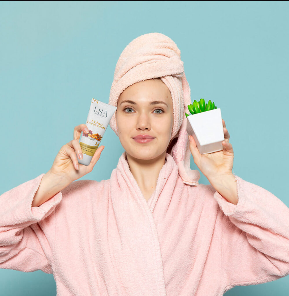 LSA (Looks Supreme Always) packaging with a women mockup | 4k media marketing | Digital Marketing Company in Indore