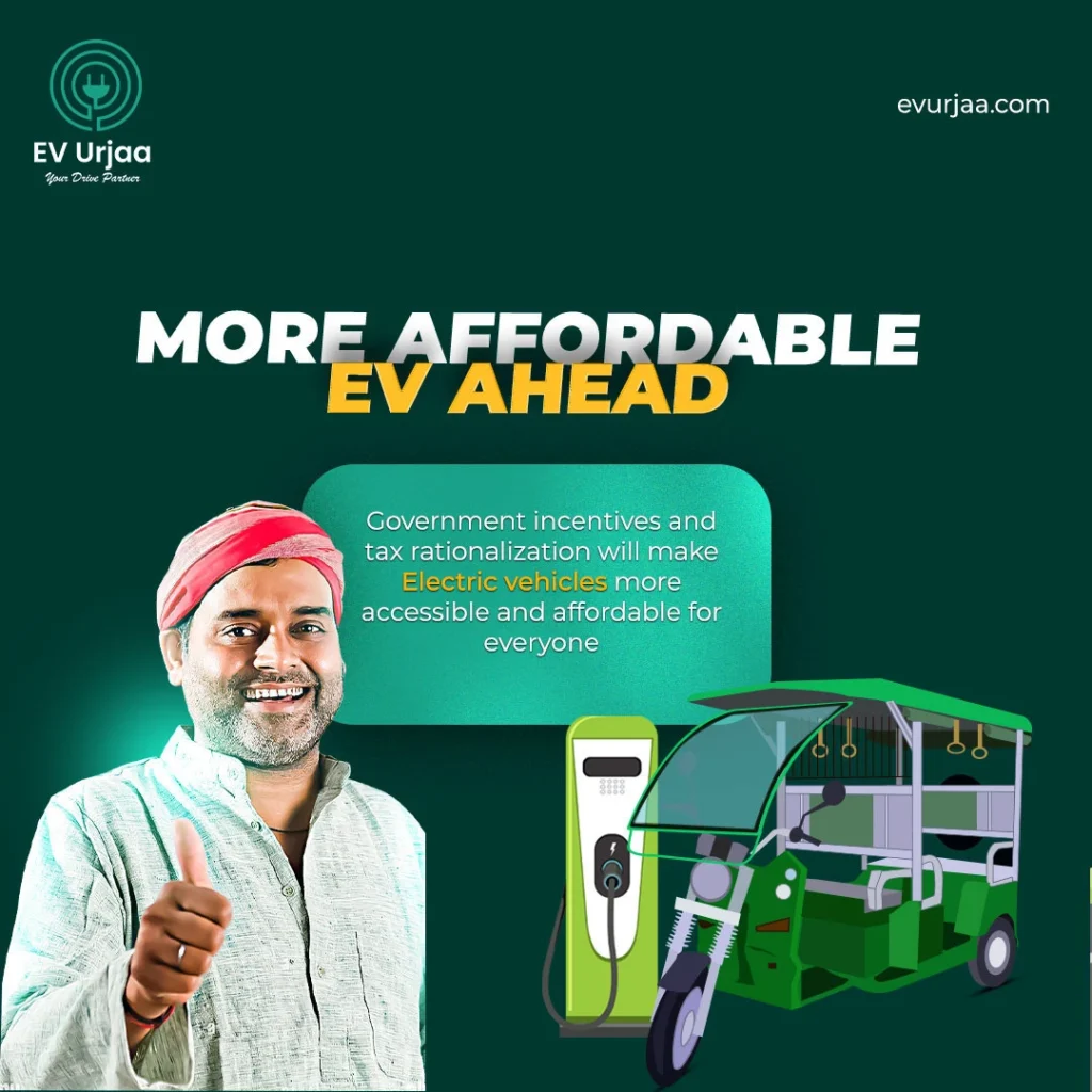 Government incentives EV Instagram post for EV Urjaa client of 4k media marketing | Digital marketing company in Indore
